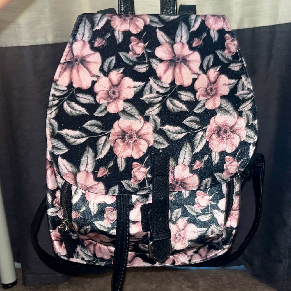Floral Canvas Backpack